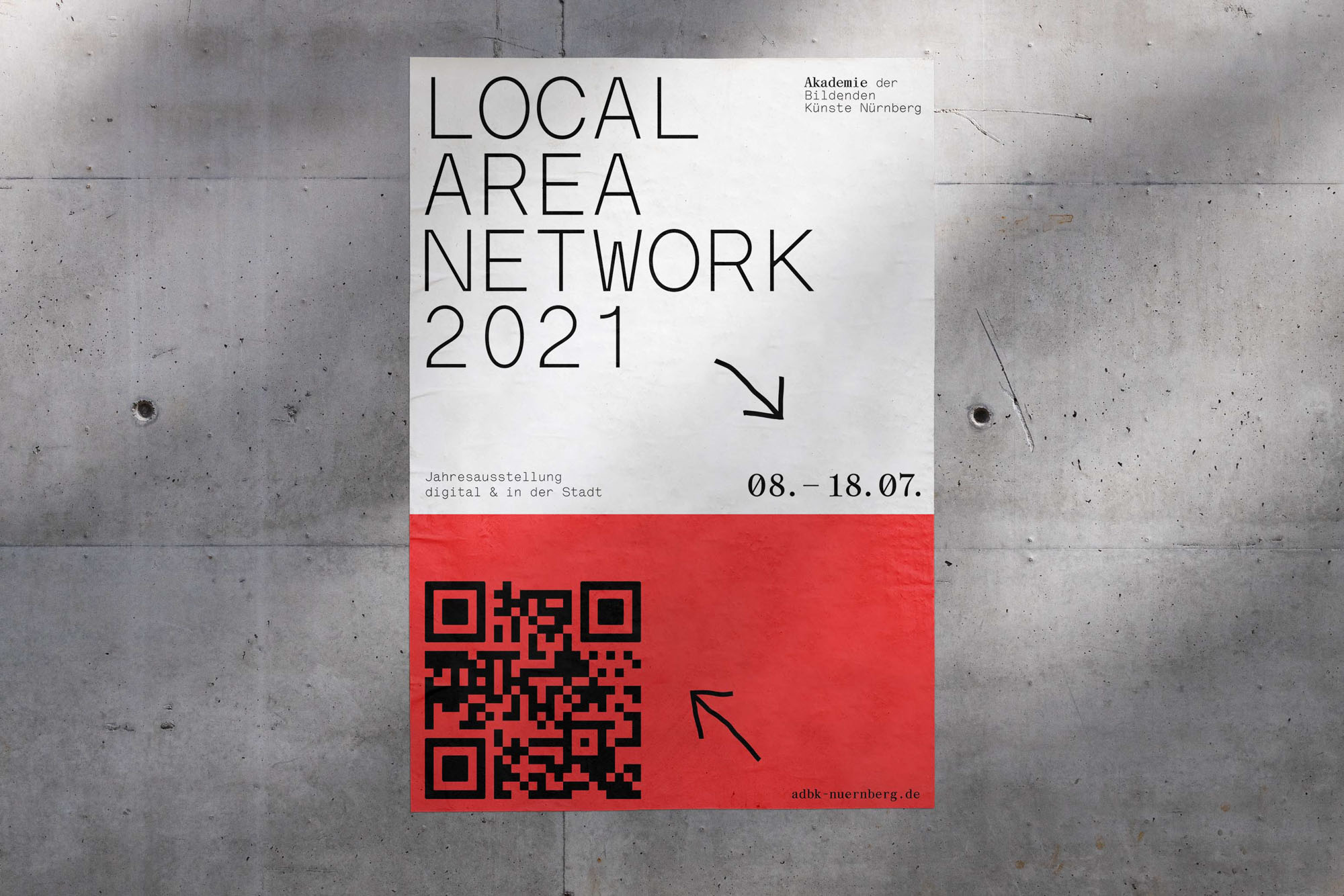 Poster for Local Area Network 2021 on wall