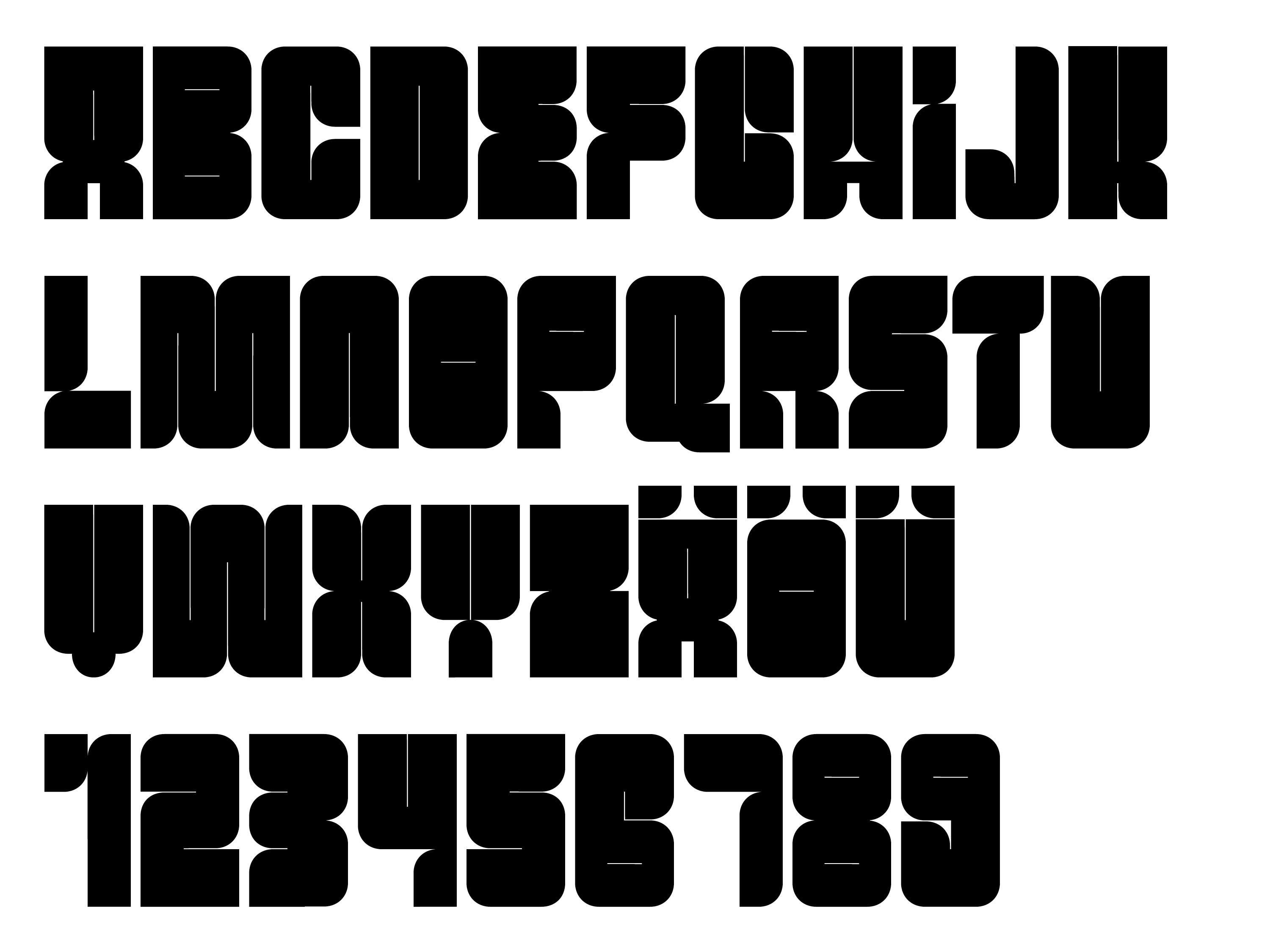 alphabet in my own font